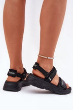 Women's Sporty Strap Sandals – Black – Sandals | GUOCALI