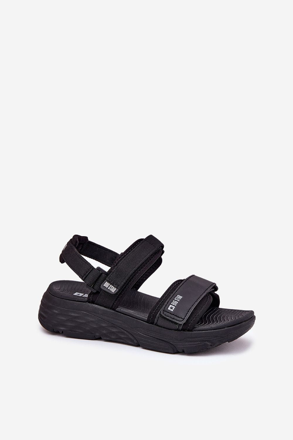 Women's Sporty Strap Sandals – Black – Sandals | GUOCALI – view 2