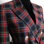Women's Structured Double-Breasted Belted Blazer – Blazer | GUOCALI – view 5