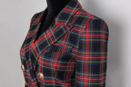 Women's Structured Double-Breasted Belted Blazer – Blazer | GUOCALI – view 6