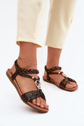 Women's Suede Flat Sandals – Black – Sandals | GUOCALI