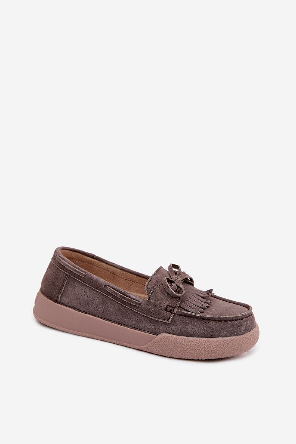 Women's Suede Platform Moccasins – Brown – Moccasins | GUOCALI – view 2