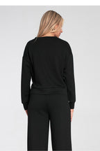 Women's sweatshirt black pocket detail view
