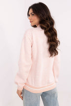 Women's Sweatshirt Collarless Button Front Letter Print – Sweatshirt | GUOCALI – view 5