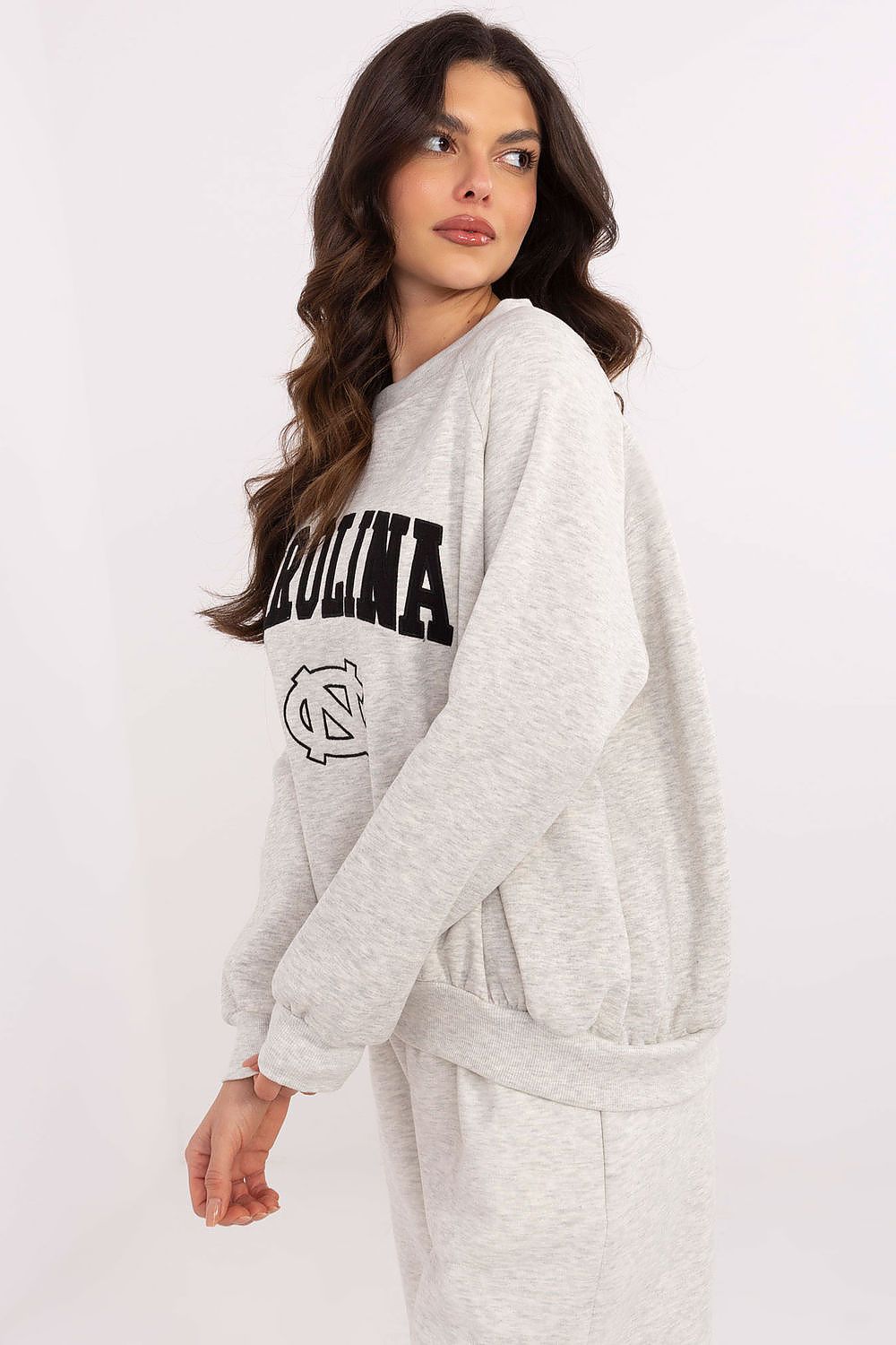 Women's Sweatshirt College Print Crew Neck Raglan Cotton Blend – Sweatshirt | GUOCALI – view 2