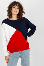 Women's Sweatshirt Color Block Crew Neck Cotton Blend – Sweatshirt | GUOCALI – view 9