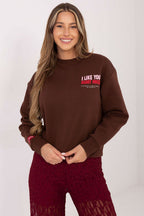 Women's Sweatshirt Crew Neck Back Print Cotton Blend – Sweatshirt | GUOCALI – view 15
