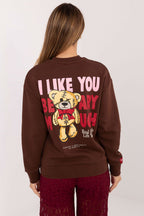 Women's Sweatshirt Crew Neck Back Print Cotton Blend – Sweatshirt | GUOCALI – view 17