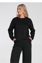 Women's Sweatshirt Crew Neck Chest Flap Pocket – Sweatshirt | GUOCALI – view 7