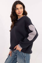 Women's Sweatshirt Crew Neck Embroidered Patches Cotton Blend – Sweatshirt | GUOCALI – view 11