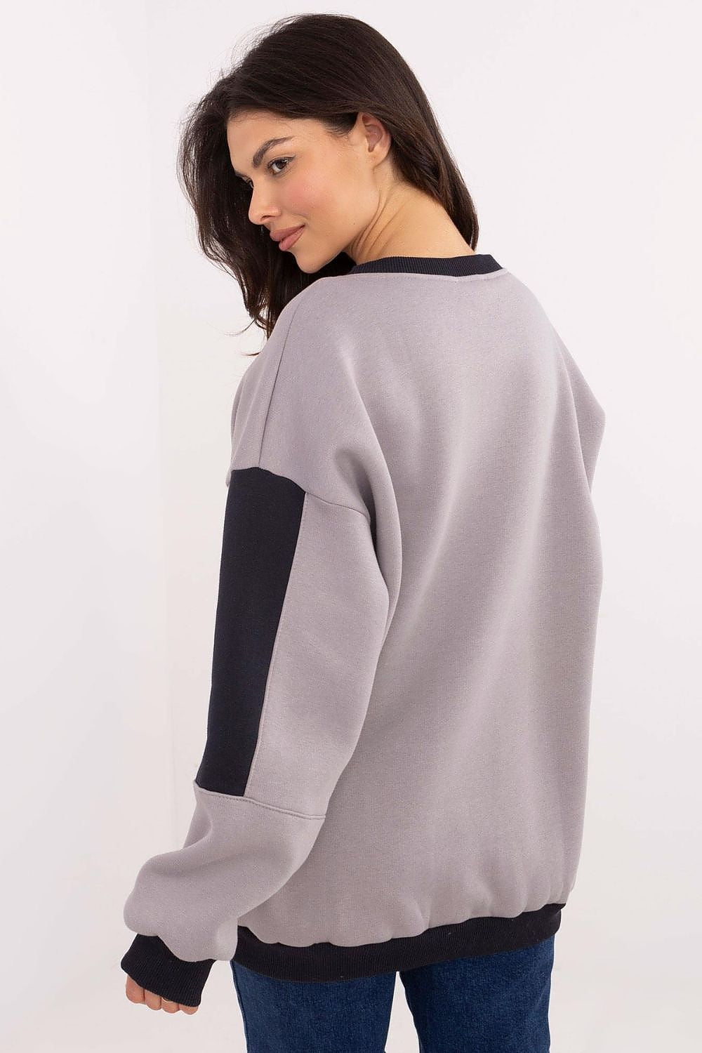 Women's Sweatshirt Crew Neck Embroidered Patches Cotton Blend – Sweatshirt | GUOCALI – view 9