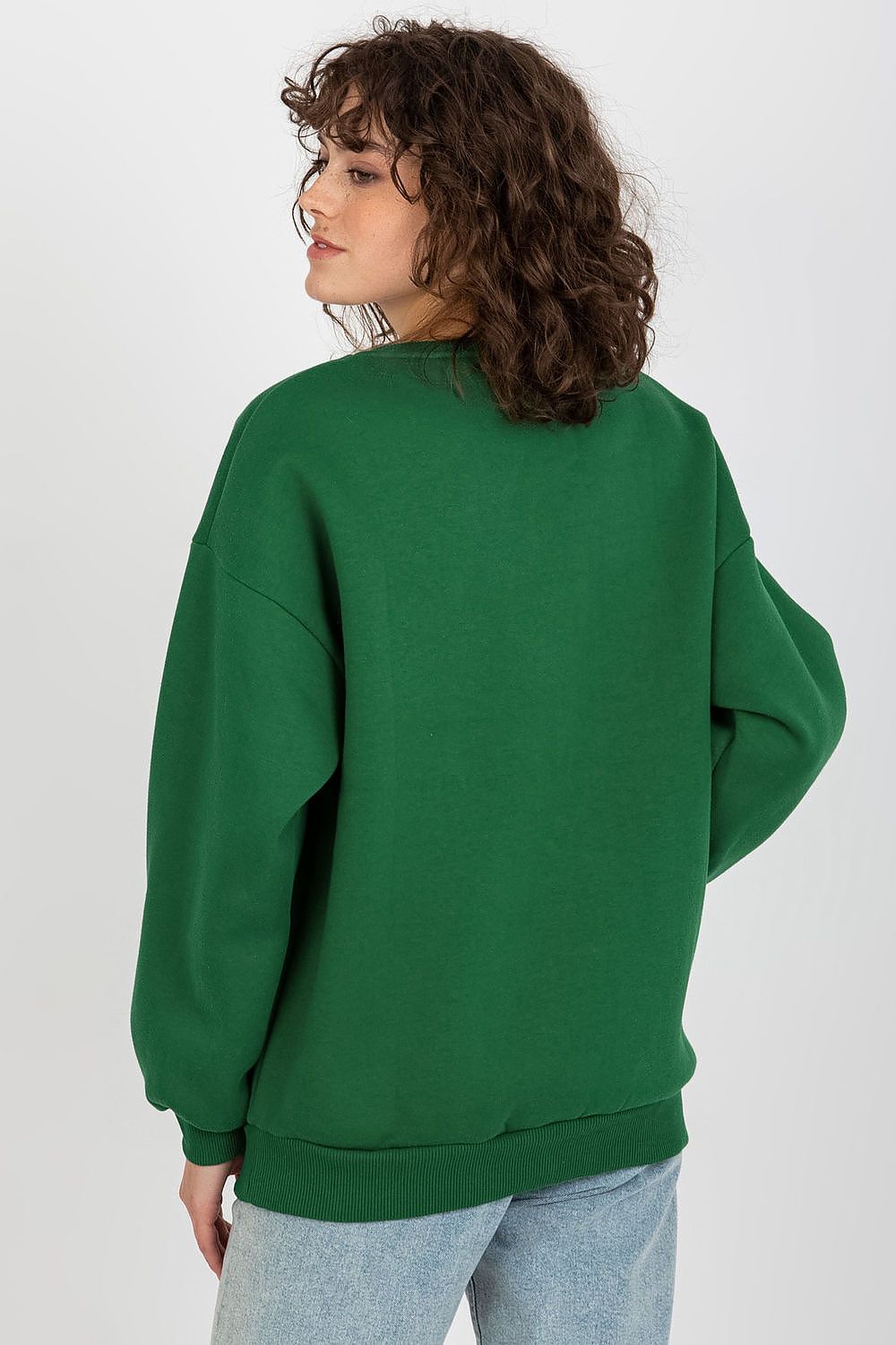 Women's Sweatshirt Crew Neck Front Embroidery Cotton Blend – Sweatshirt | GUOCALI – view 7