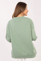 Women's sweatshirt green second shade graphic detail view
