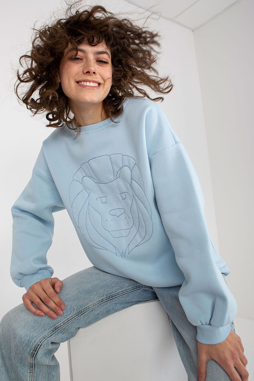 Women's Sweatshirt Crew Neck Graphic Print Loose Fit Cotton Blend – Sweatshirt | GUOCALI – view 11