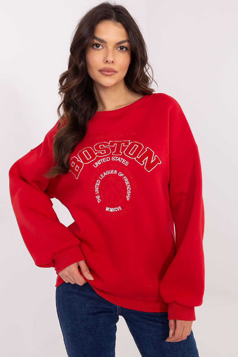 Women's Sweatshirt Crew Neck Graphic Print Patches Cotton Blend – Sweatshirt | GUOCALI