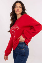 Women's Sweatshirt Crew Neck Graphic Print Patches Cotton Blend – Sweatshirt | GUOCALI – view 2