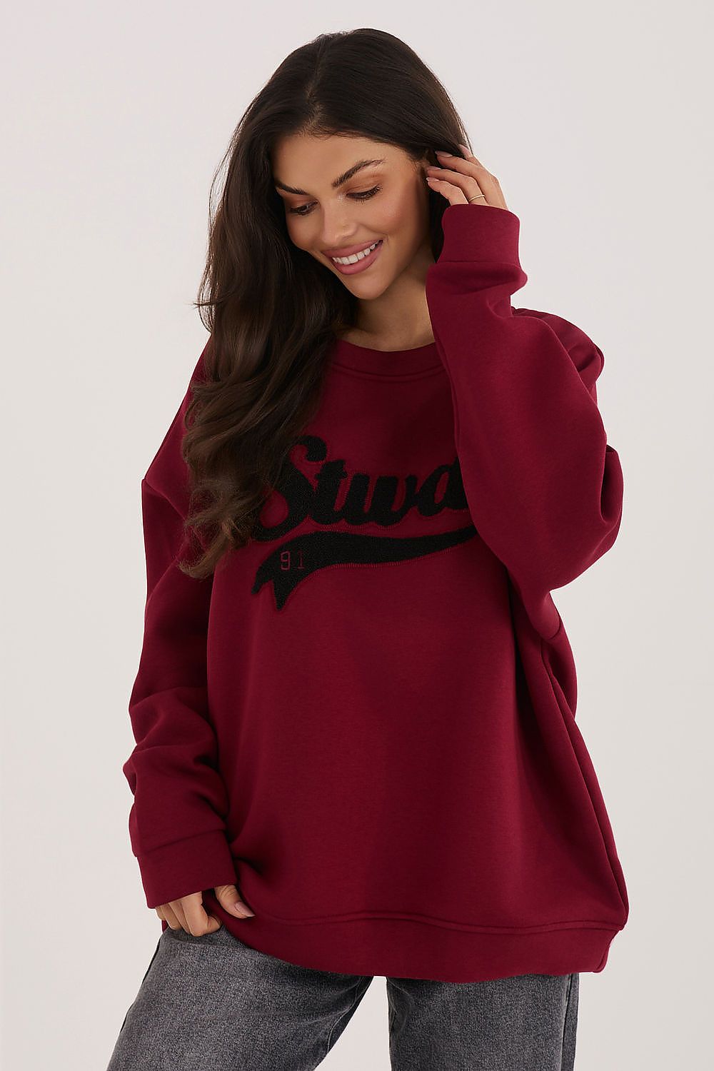 Women's Sweatshirt Crew Neck Graphic Print Stretch Cotton – Sweatshirt | GUOCALI