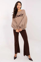 Women's Sweatshirt Crew Neck Graphic Waist Length Cotton Stretch – Sweatshirt | GUOCALI – view 6
