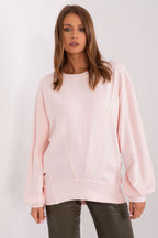 Women's sweatshirt pink oversized styled view