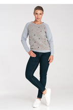 Women's Sweatshirt Crew Neck Raglan Textured Cotton – Sweatshirt | GUOCALI – view 2