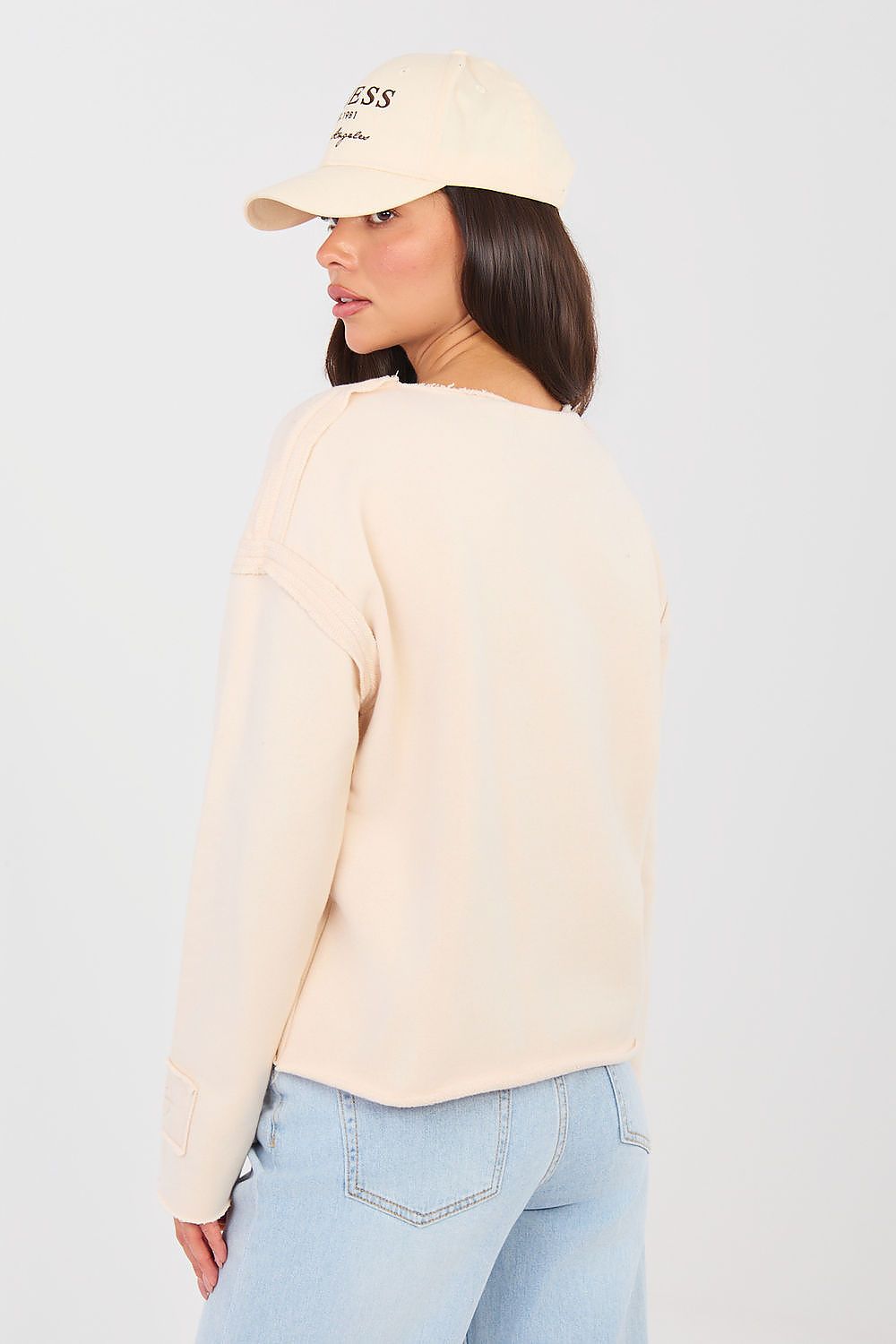 Women's Sweatshirt Crew Neck Stretch Cotton Blend – Sweatshirt | GUOCALI – view 10