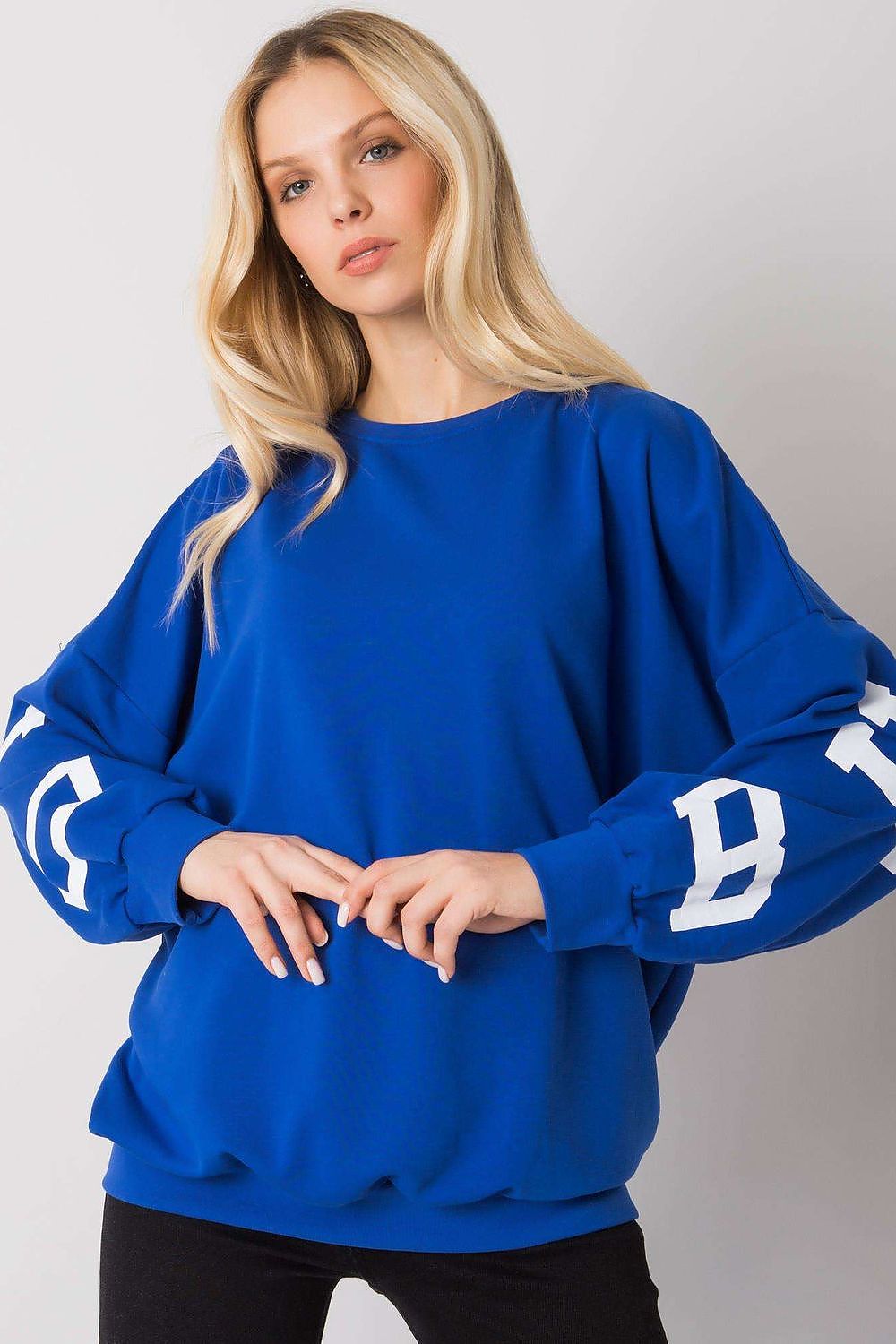 Women's Sweatshirt - Crew-neck With Oversized Fit - Guocali