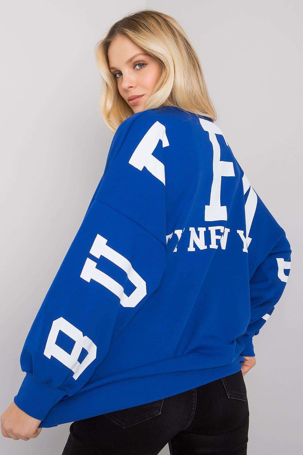 Women's Sweatshirt - Crew-neck With Oversized Fit - Guocali