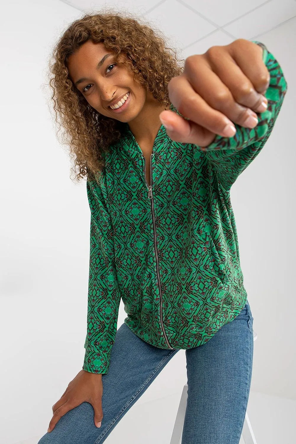 Women's Sweatshirt - Crew-Neck With Regular Fit - Guocali