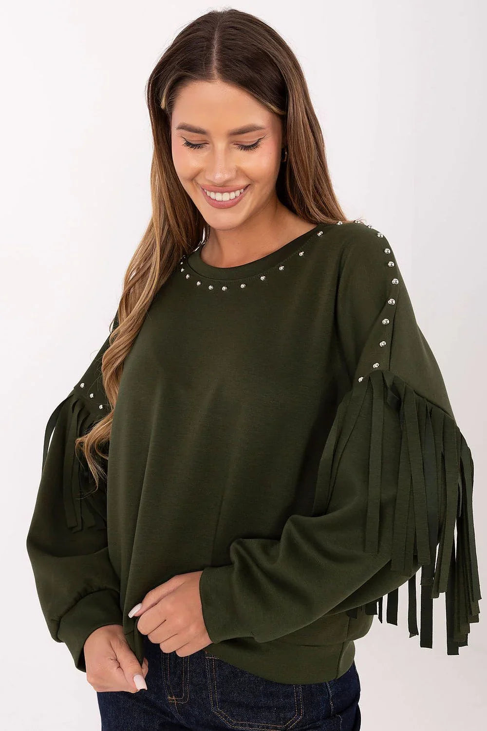 Women's Sweatshirt - Crew-Neck With Regular Fit - Guocali