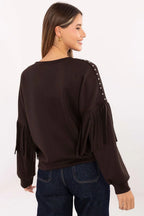 Women's Sweatshirt - Crew-Neck With Regular Fit - Guocali