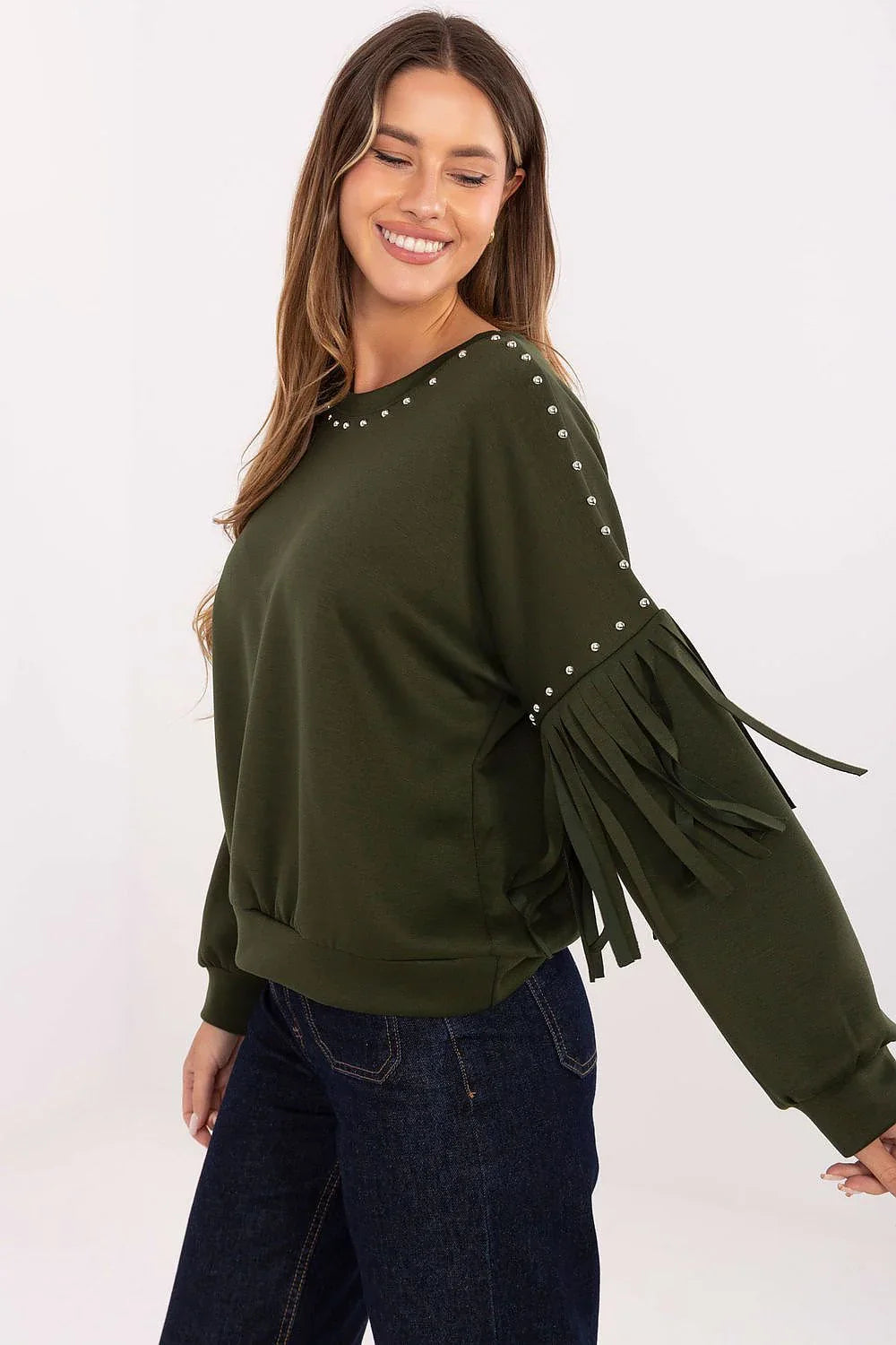 Women's Sweatshirt - Crew-Neck With Regular Fit - Guocali