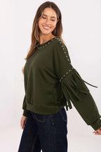 Women's Sweatshirt - Crew-Neck With Regular Fit - Guocali