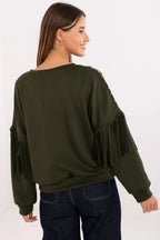 Women's Sweatshirt - Crew-Neck With Regular Fit - Guocali