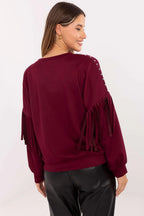 Women's Sweatshirt - Crew-Neck With Regular Fit - Guocali
