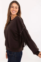 Women's Sweatshirt - Crew-Neck With Regular Fit - Guocali
