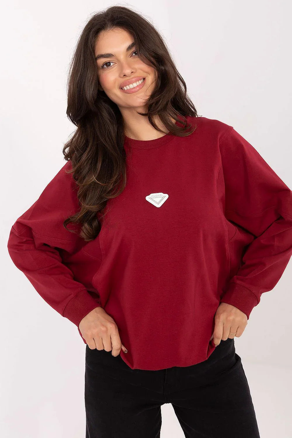 Women's Sweatshirt - Crew-Neck With Regular Fit - Guocali