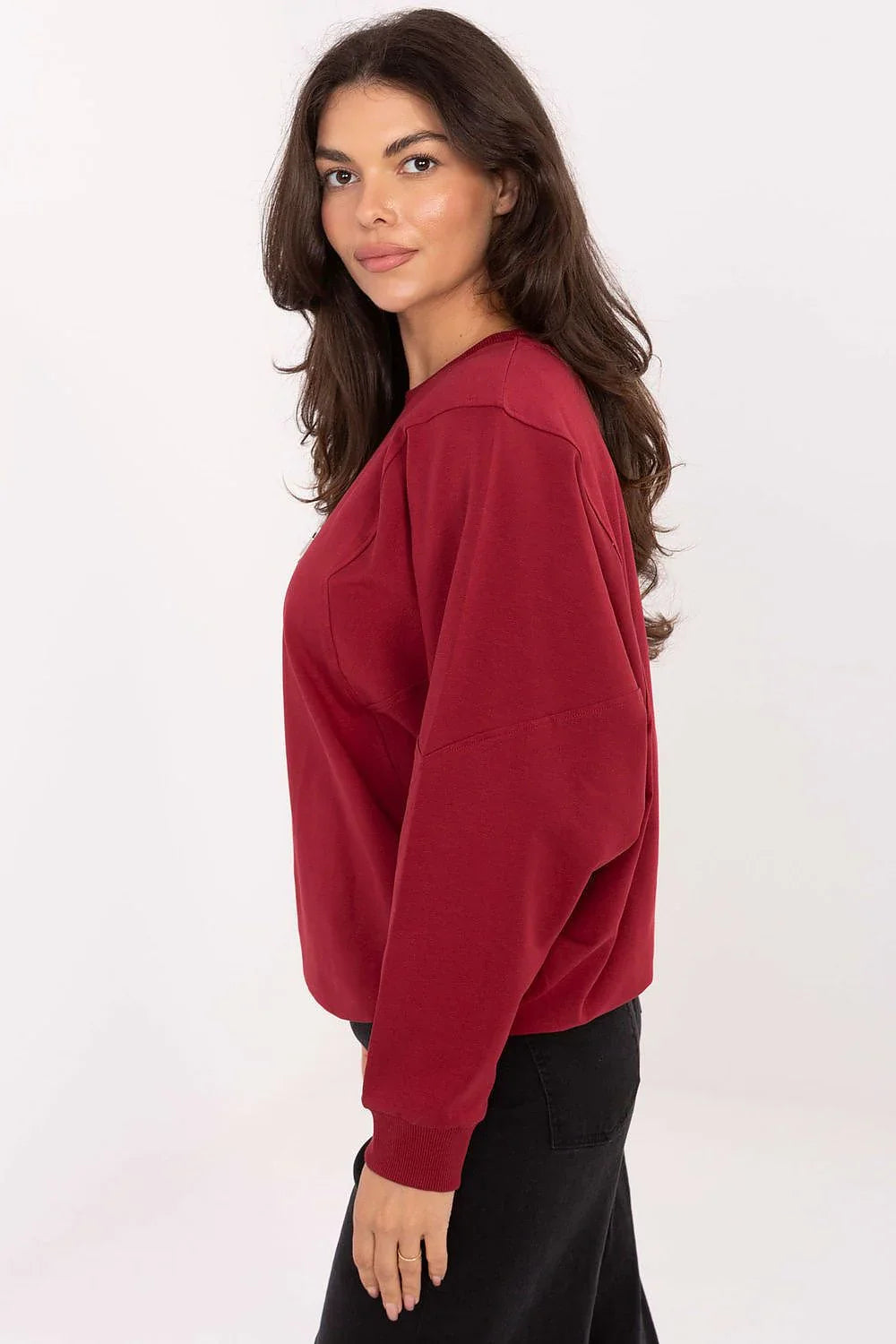 Women's Sweatshirt - Crew-Neck With Regular Fit - Guocali