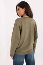 Women's Sweatshirt - Crew-Neck With Regular Fit - Guocali