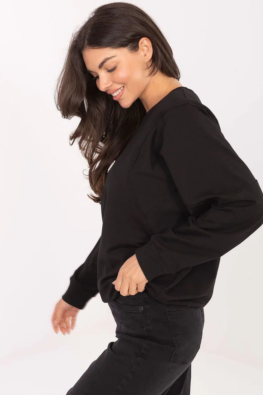Women's Sweatshirt - Crew-Neck With Regular Fit - Guocali