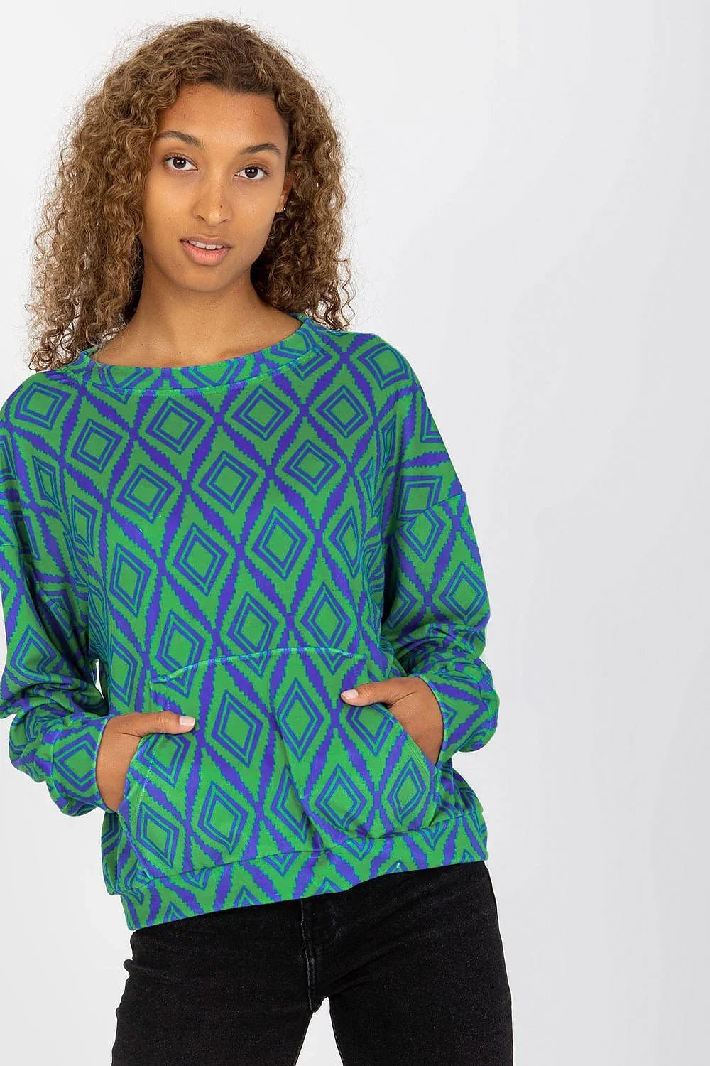Women's Sweatshirt - Crew-neck With Regular Fit - Guocali