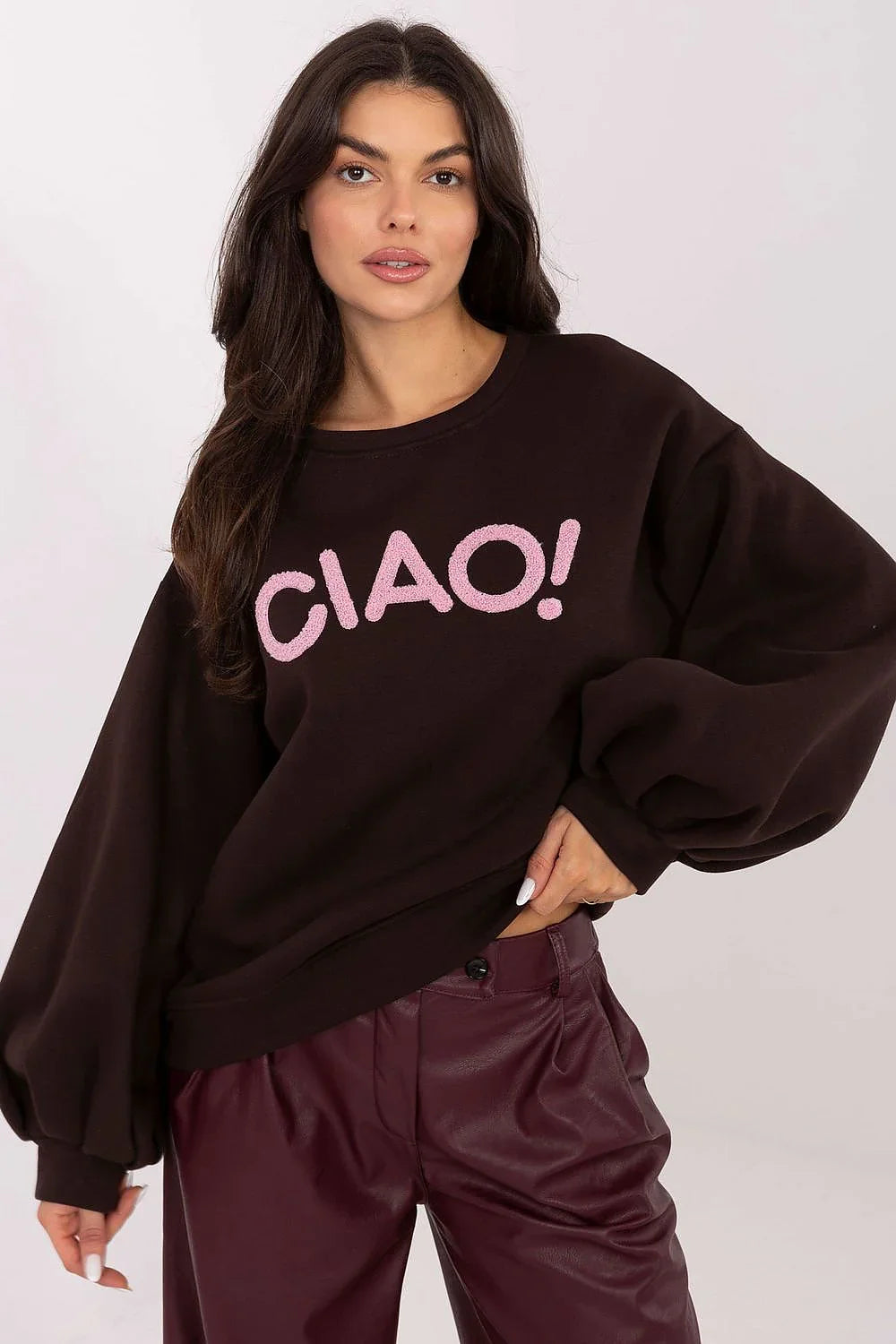Women's Sweatshirt - Crew-neck With Regular Fit - Guocali