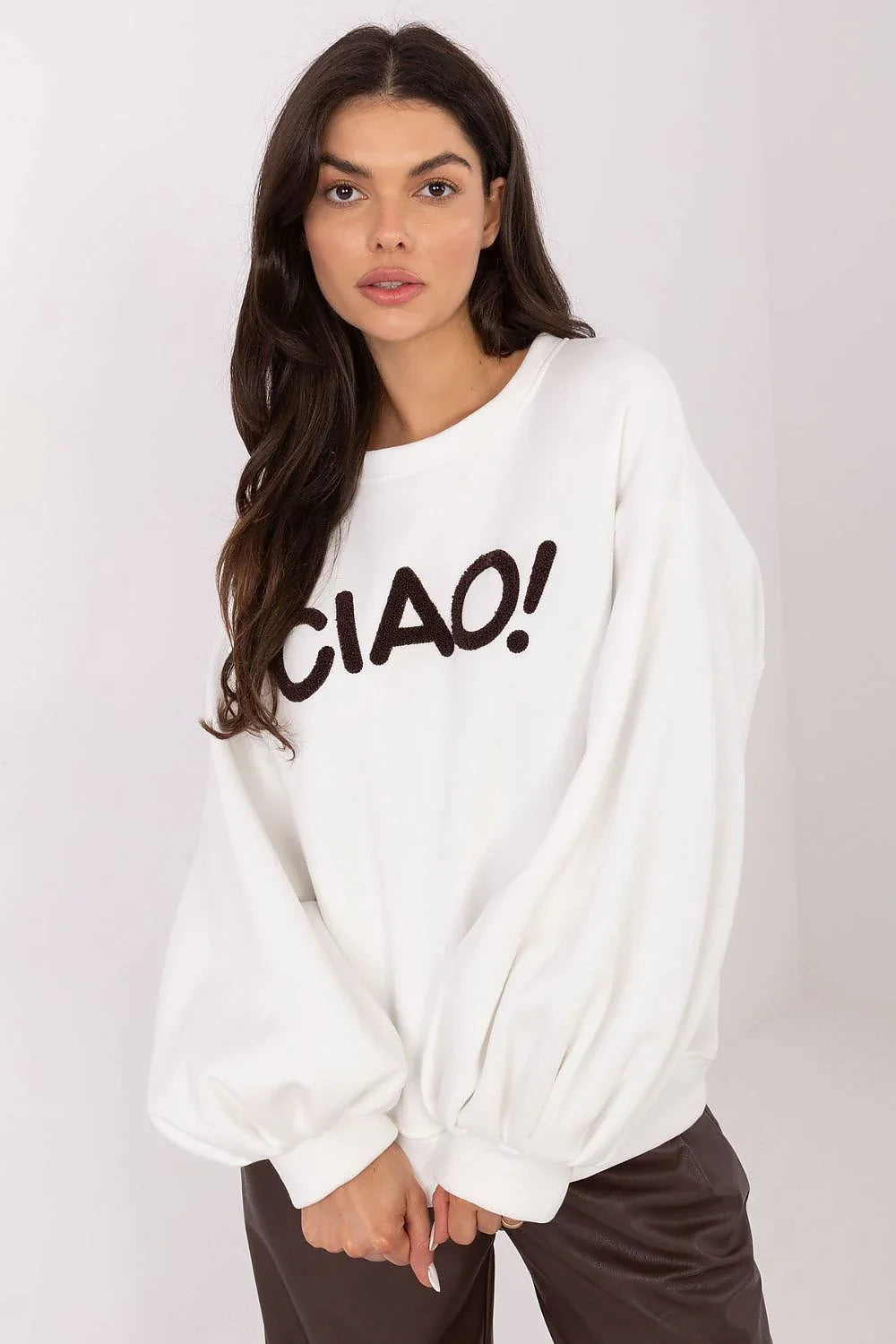 Women's Sweatshirt - Crew-neck With Regular Fit - Guocali
