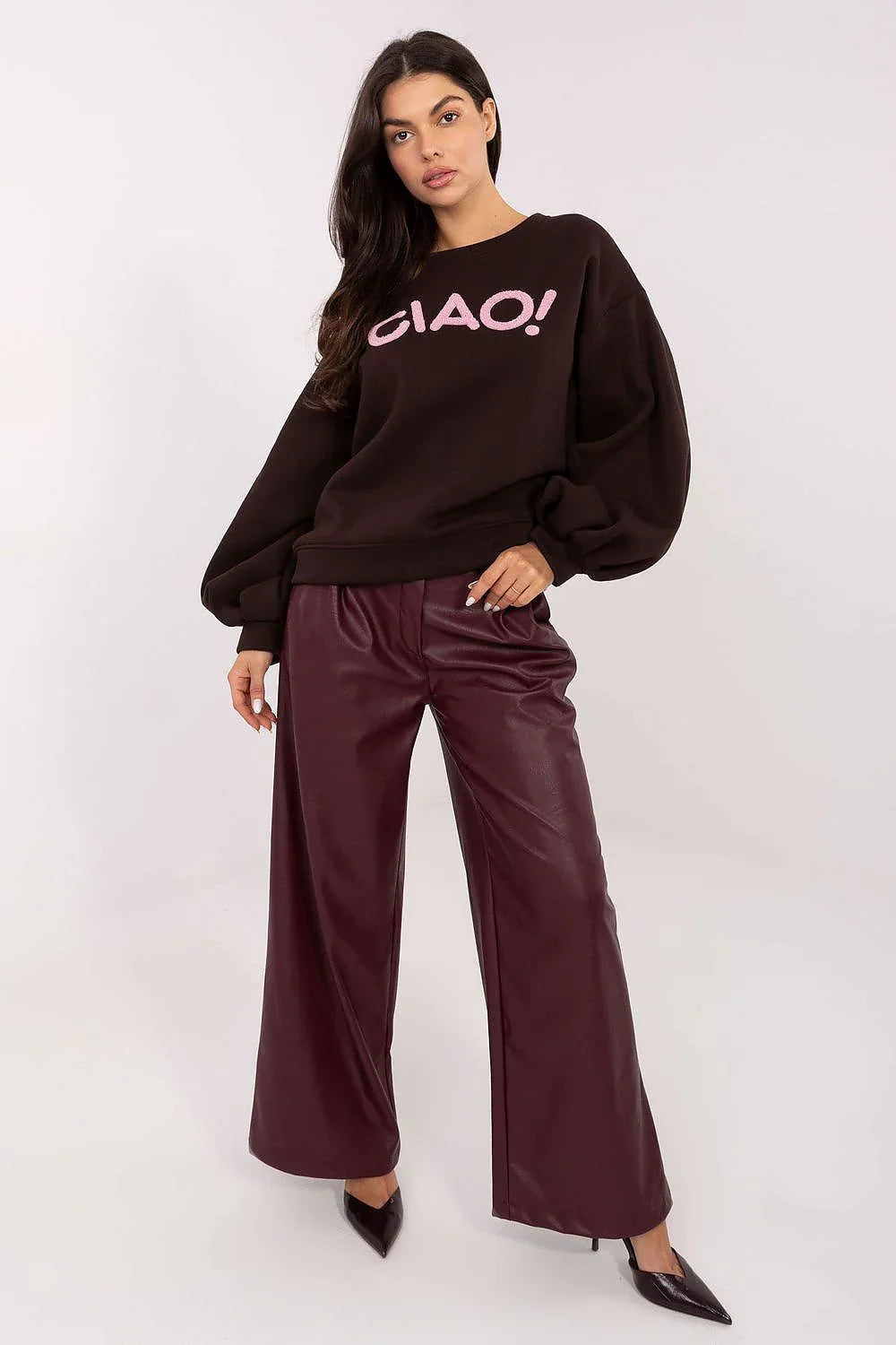 Women's Sweatshirt - Crew-neck With Regular Fit - Guocali