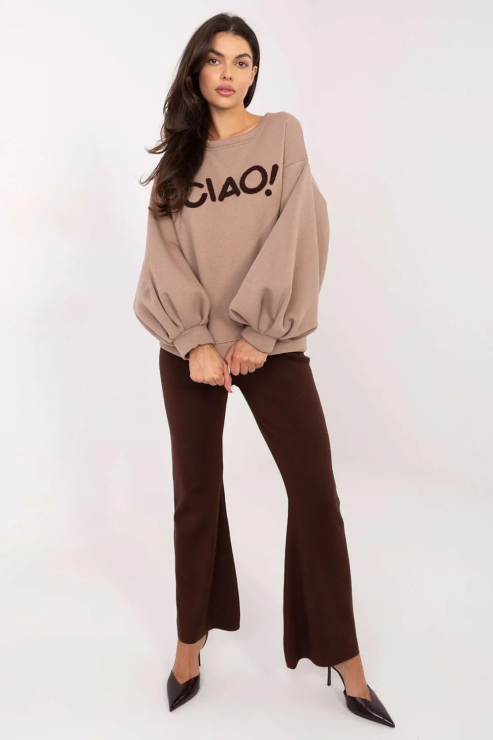 Women's Sweatshirt - Crew-neck With Regular Fit - Guocali