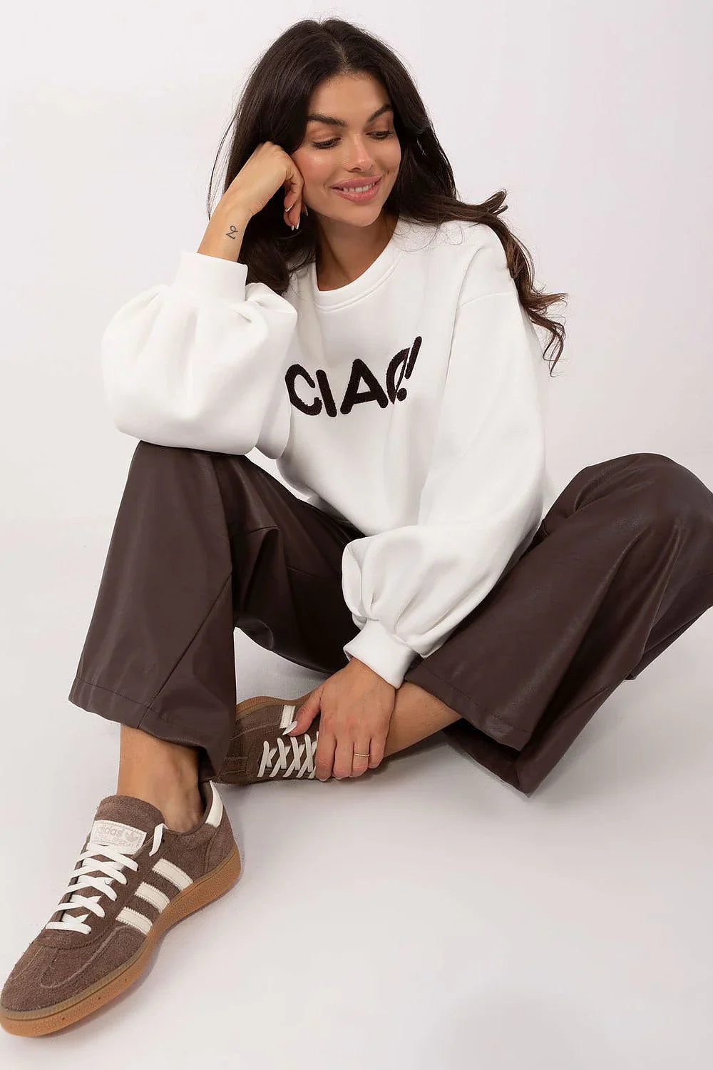 Women's Sweatshirt - Crew-neck With Regular Fit - Guocali