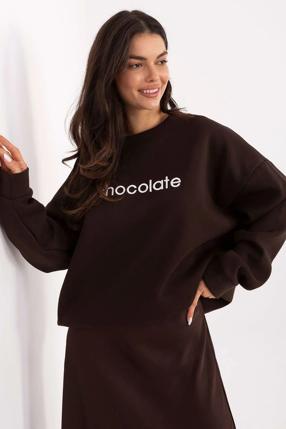 Women's Sweatshirt - Crew-neck With Regular Fit - Guocali