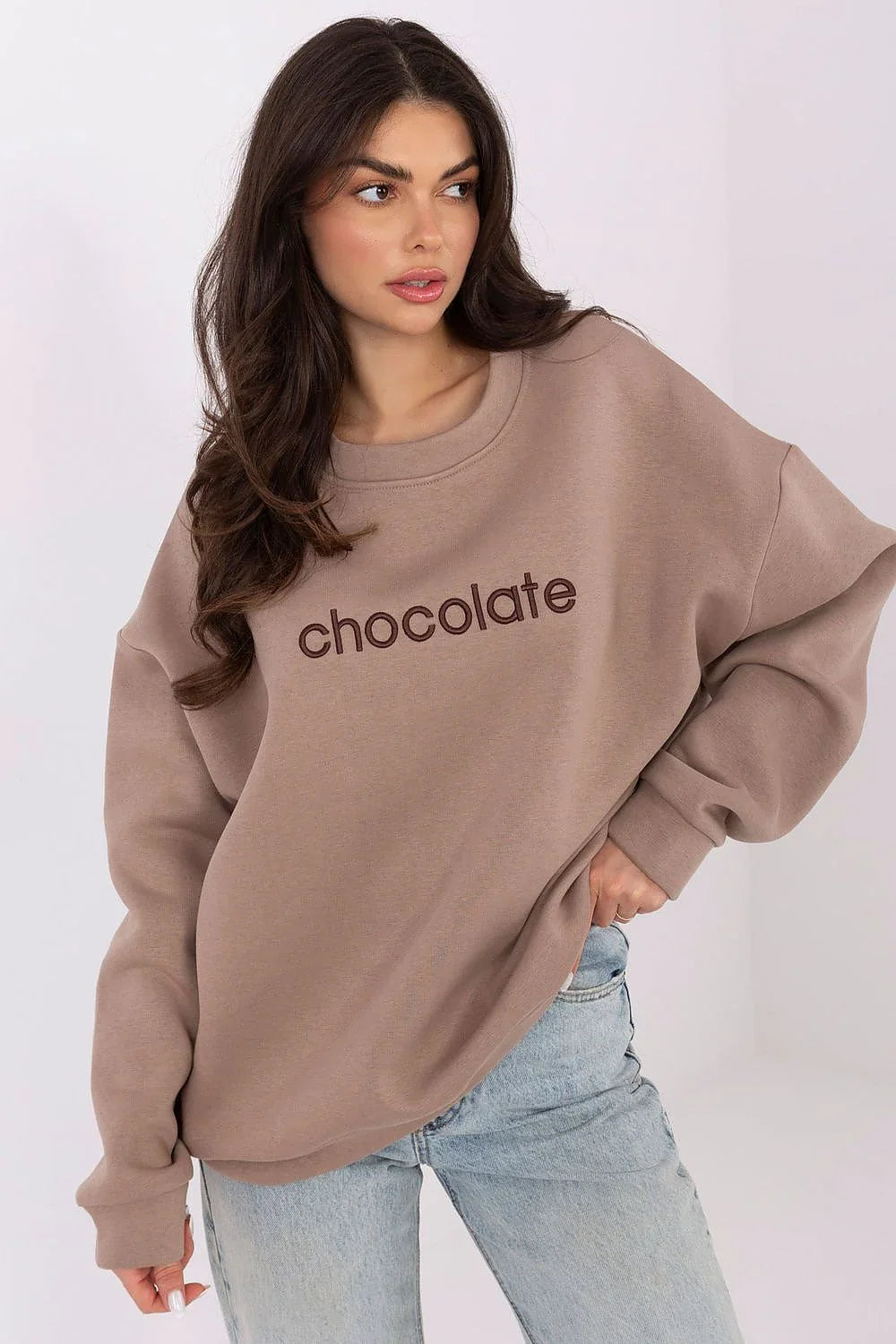 Women's Sweatshirt - Crew-neck With Regular Fit - Guocali