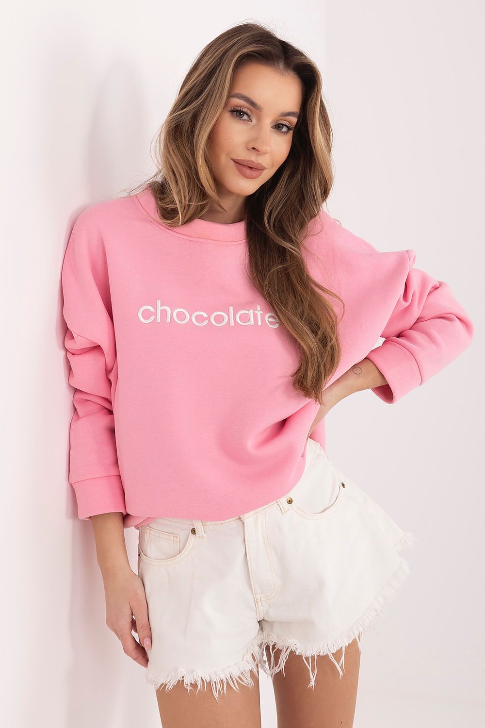 Women's Sweatshirt - Crew-neck With Regular Fit - Guocali