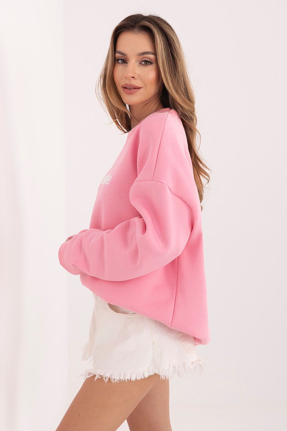 Women's Sweatshirt - Crew-neck With Regular Fit - Guocali