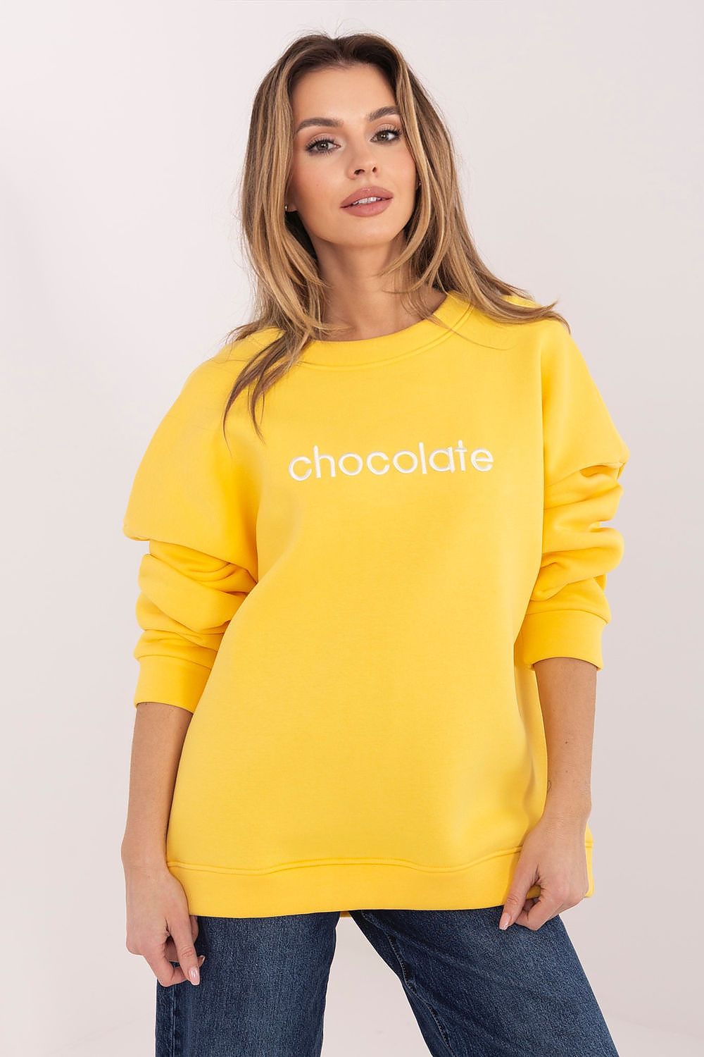 Women's Sweatshirt - Crew-neck With Regular Fit - Guocali